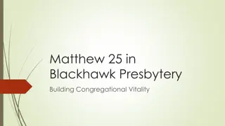 Building Congregational Vitality in Matthew 25 Vision