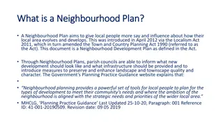 Neighbourhood Planning for Local Communities