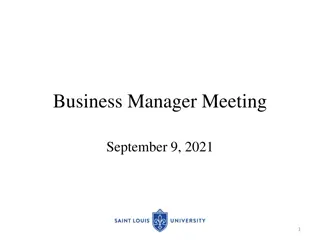 Business Manager Meeting Updates and Human Resources Vitality Information