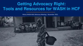 Advocacy Strategies for WASH in Healthcare Facilities