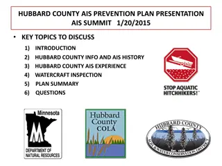 Hubbard County AIS Prevention Plan Presentation Summary