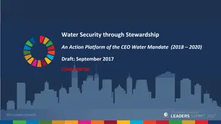 Water Security through Stewardship: CEO Water Mandate Action Platform Draft