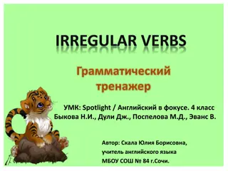 Irregular Verbs: A Handy Guide to Commonly Used English Verbs