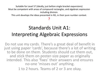 Developing Algebraic Expressions: Level 5 Mastery Unit