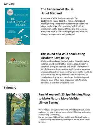 Exploring Nature Through Literature: Book Summaries from January to May