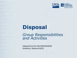 Guidelines for Disposal Group Responsibilities and Activities