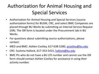 Authorization for Animal Housing and Special Services Process Guidelines