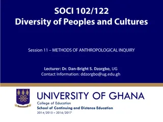 Methods of Anthropological Inquiry and Research Overview