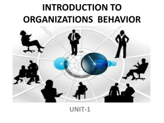 Overview of Behavioral Sciences in Organizations