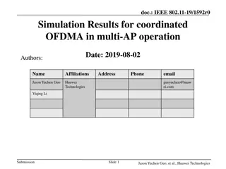 Simulation Results for Coordinated OFDMA in Multi-AP Operation