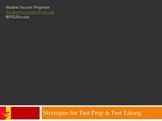 Effective Strategies for Student Success in Test Preparation and Test Taking