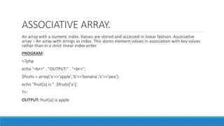 Arrays in PHP Programming