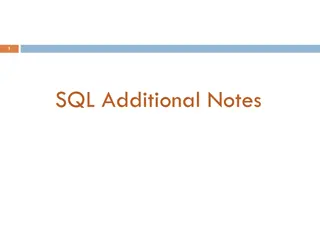 SQL Advanced Concepts Overview