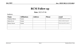 RCM Procedure for Secure Parameter Obfuscation in IEEE 802.11 Networks