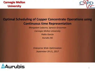 Optimal Scheduling of Copper Concentrate Operations