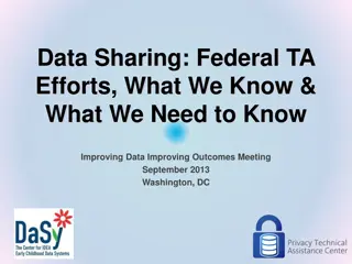 Enhancing Data Sharing and Federal Technical Assistance Efforts