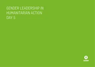 Gender Equality Practices in Humanitarian Aid Organizations