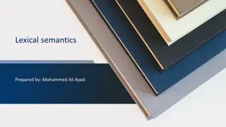 Homonymy in Lexical Semantics: Examples from English and Arabic