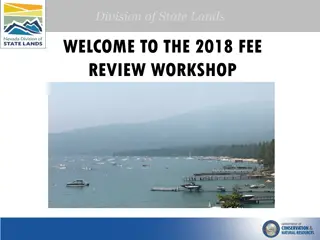 Division of State Lands 2018 Fee Review Workshop Overview