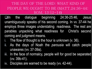 The Day of the Lord: What Kind of People We Ought to Be