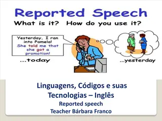 English 9th Grade - Reported Speech in Everyday Situations