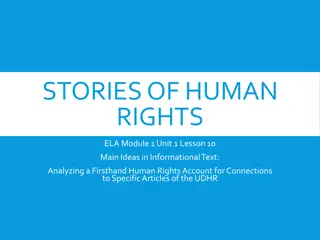 Analyzing Human Rights Connections in Firsthand Accounts