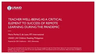 Teacher Well-Being as a Critical Element in Remote Learning Success During the Pandemic