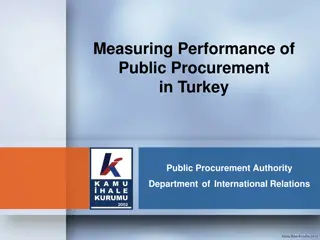 Measuring Performance of Public Procurement in Turkey: Challenges and Solutions