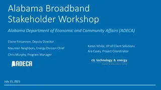 Alabama Broadband Stakeholder Workshop Highlights