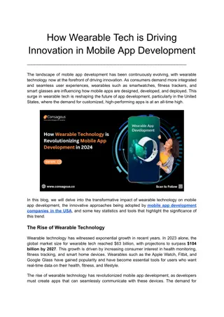 How Wearable Tech is Driving Innovation in Mobile App Development