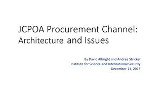 The JCPOA Procurement Channel: Architecture and Issues