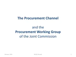 The Procurement Channel and Working Group