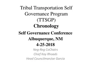 Tribal Transportation Self Governance Program (TTSGP) Chronology and FAST ACT Updates