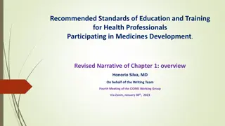 Recommended Standards of Education and Training for Health Professionals in Medicines Development