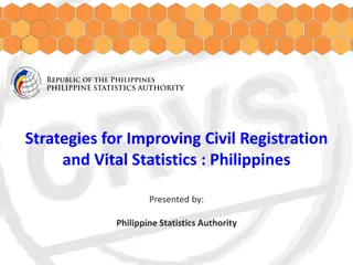 Enhancing Civil Registration and Vital Statistics in the Philippines