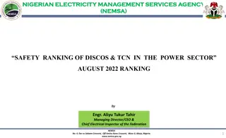 Nigerian Electricity Management Services Agency Safety Ranking Report - August 2022