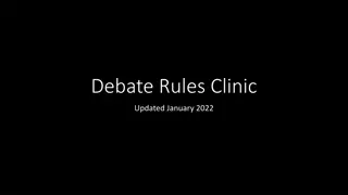 Idaho Debate Rules Clinic Overview