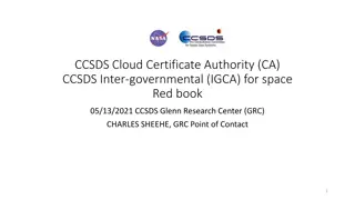 Overview of CCSDS Cloud Certificate Authority (CA) and Operational Concept