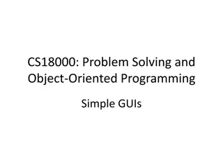 Working with Java GUI Components in Object-Oriented Programming