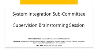 System Integration Sub-Committee Supervision Brainstorming Session