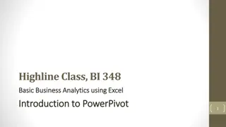 Introduction to PowerPivot in Basic Business Analytics using Excel