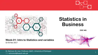 Introduction to Statistics in Business: Key Concepts and Methods