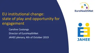 European Institutional Change: State of Play and Opportunities for Engagement