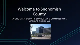 Snohomish County Boards and Commissions Member Training Overview