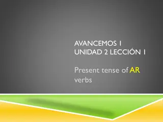 Present Tense of AR Verbs in Spanish