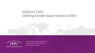 Understanding Gender-Based Violence in Humanitarian Action