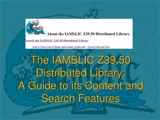 Guide to IAMSLIC Z39.50 Library & Resource Sharing Program