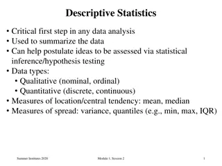 Fundamentals of Descriptive Statistics and Probability Distributions