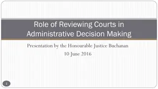 Role of Reviewing Courts in Administrative Decision Making Presentation