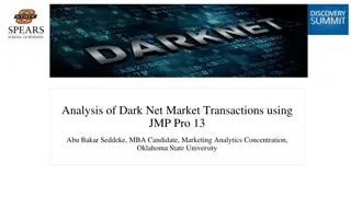 Analysis of Dark Net Market Transactions Using JMP Pro 13g